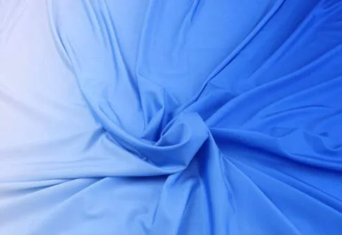 1 royal blue-white Ombre спандекс лайкра латинское платье для косплея ткань 4 способ эластичный градиент Падение глянцевая танцевальная одежда - Цвет: 1 royal blue-white