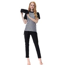 Мусульманский купальник большого размера, полный охват мусульманских исламских женщин, скромная Лоскутная хиджаб в полоску, одежда для плавания, Burkinis, пляжная одежда для плавания