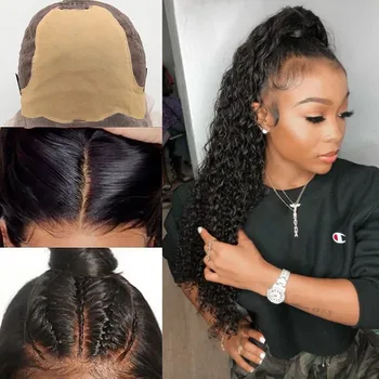 

Fake Scalp Deep Lace Front Human Hair Wigs Curly Lace Wig Glueless Virgin Fake Scalp Frontal For Women Wave DJSbeauty