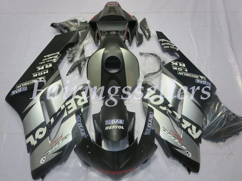 Литьевая форма) ABS Полный комплект обтекателя подходит для Honda CBR1000RR CBR1000 04 05 2004 2005 Обтекатели серый оранжевый Repsol - Цвет: Matte Repsol