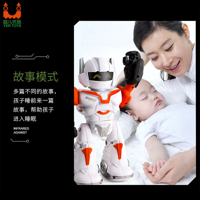 

Child Robot Light Music Story Machine Toy Gun Infrared Sensing Battle Boys And Girls Educational Toy