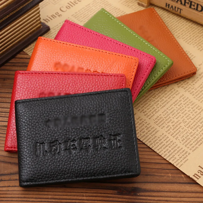 

Manufacturers Direct Selling Candy-Colored Driving License Case Women's Documents Men's License Leather Case