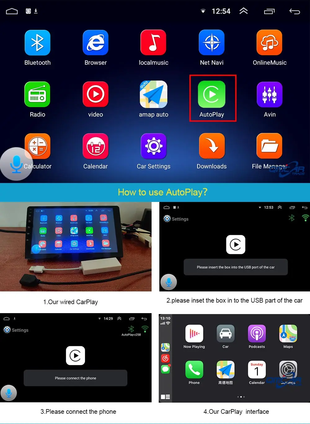 Carplay USB ключ навигационный плеер подключи и играй автоматический смарт-ключ для Apple CarPlay Android Авто Смарт-бокс