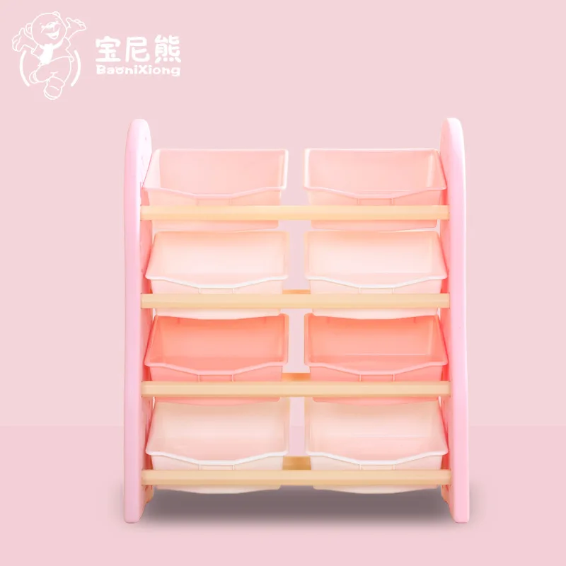 

Children Multilayer Toy Storage Cabinets Baby Toy Storage Rack Plastic Multi-functional Large-Volume Cabinet