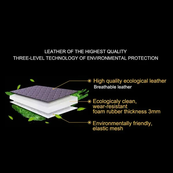 9 Pcs Black Pu Leather Car Seat Covers Set Universal Vehicle Seat Protector Case Dustproof Automobiles Suv Interior Accessories