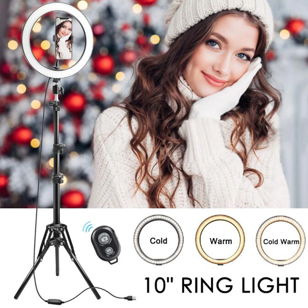  Foleto 10inch Ring Light USB Led Selfie Phone Video Camera Light for Photography Studio Makeup Lamp - 4000049105226