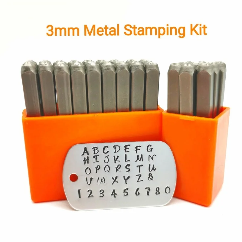 3mm letter number metal stamping set alphabet steel stamps leather wood jewelry making tool custom logo craft embossing punch number letter stamp set,leather craft stamps,leather letter punch,alphabet number stamp set