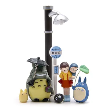

10pcs/lot Anime Miyazaki Hayao My Neighbor Totoro Figure Toys DIY May Street lights Totoro Collection Model Toy Children Gift