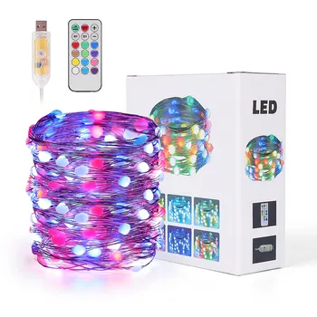 

Fairy Lights USB Operated String Lights Remote Control Timer Twinkle String Lights 12 Modes Firefly Lights