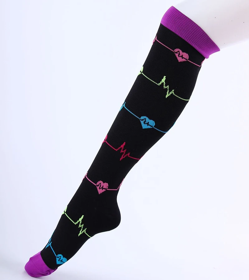 calcetines ciclismo Compression Socks Running Socks Men Women Fashion Breathable Wicking Outdoor Football Soccer Ski Hiking Sock