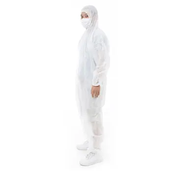

Disposible Siamese Protective Clothing Dust Suit Isolation Gown Clothes Non-Woven Cloth Disposable Clean 1 Piece