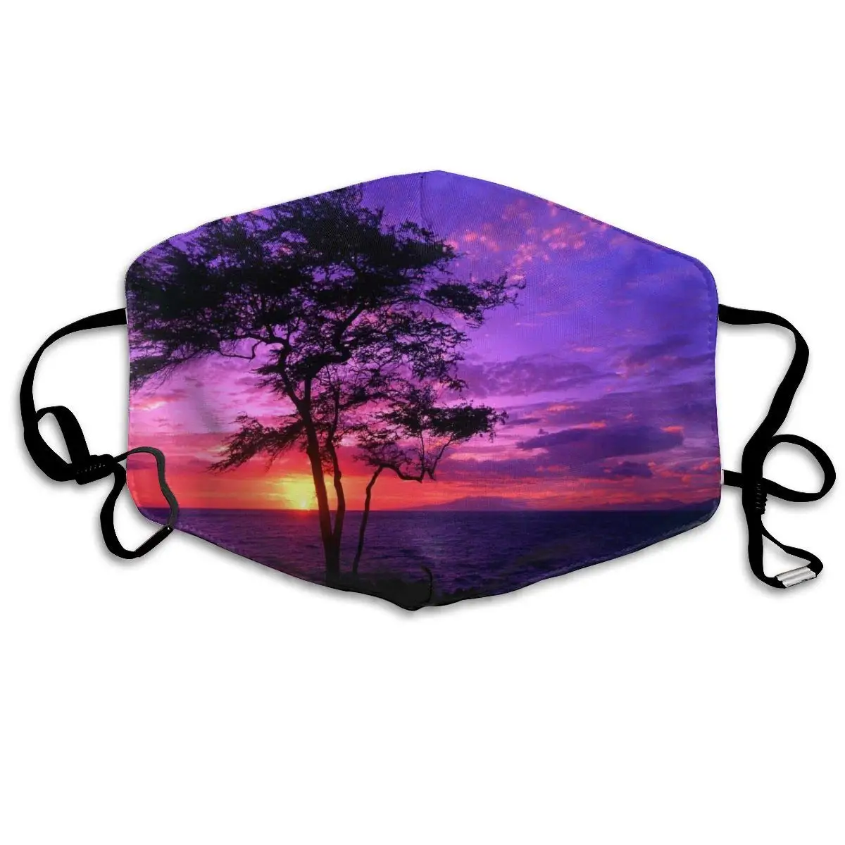 

Mouth Mask Purple Sky Tree Print Masks - Breathable Adjustable Windproof Mouth-Muffle, Camping Running for Women and Men