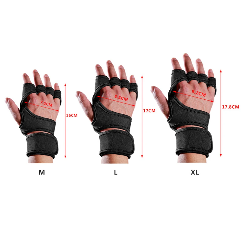Men Women Workout Strong Grip Cycling Spandex Gym Wrist Support Elastic Weight Lifting Gloves Silicone Padding Bodybuilding