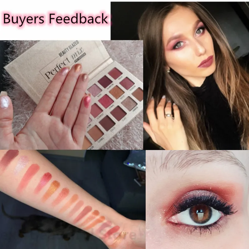 Beauty Glazed 18 Color Glitter Matte Eyeshadow Palette Makeup Glitter Pigment Smoky Eyeshadow Palette Waterproof Cosmetics TSLM2