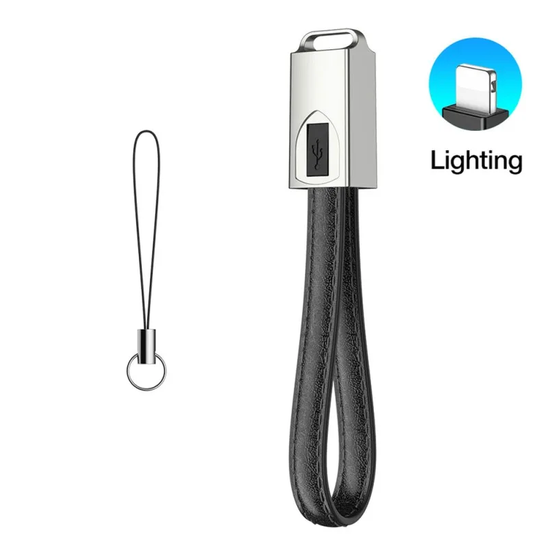 

USB Type C Cable For iPhone x XS Max 6 7 8 Plus USB Cable Cord Keychain Micro USB Cable For Samsung S7 S6 Edge Charging Wire