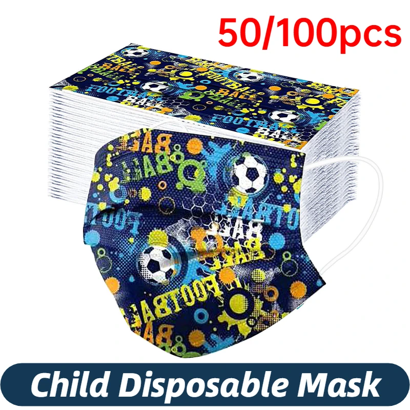 Маске детская маска одноразовая для лица высокое качество футбол рождественские