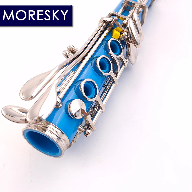 MORESKY Bb Clarinet 17 Keys Sib Klarnet Wathet Blue Clarinete E107