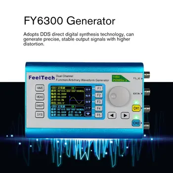 

Digital Dual-channel DDS Signal Source Generator 250MSa/s 60MHz Arbitrary Waveform Function Frequency Meter