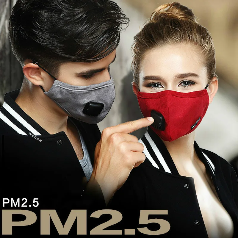 Маска для лица с клапаном дыхания PM2.5 фильтрующие маски маска пятью полами Mondkapjes