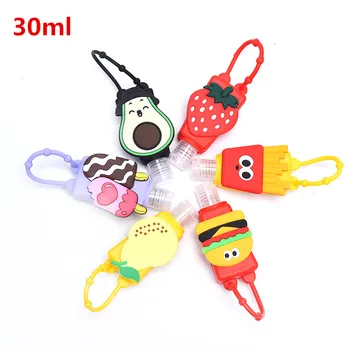

Funny Fruit Food Silicone Mini Hand Sanitizer Holder Travel Portable Safe Gel Holder Hangable Liquid Soap Dispenser Containers