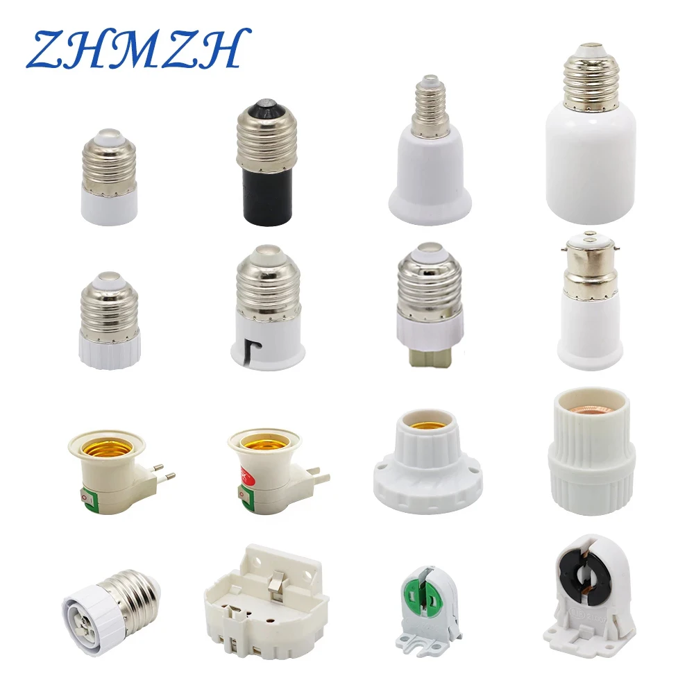 2pcs/lot GU5.3 MR11 MR16 G4 Lamp Holder Converter E27 T5 T8 2G11 Lamp Base E40 E14 B22 Light Socket Adapter US EU Plug For LED