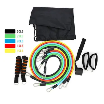 

KORAMAN 11 Piece Set Multi-Function Rally Tpe Rally Rope Neutral Tpe Strap Muscle Training Fitness Equipment Kit Fast Shipping
