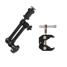 Braço mágico articulado para estúdio de fotos, super braçadeira + 7/11in, ajustável, luz led, flash de vídeo lcd dslr câmera dslr