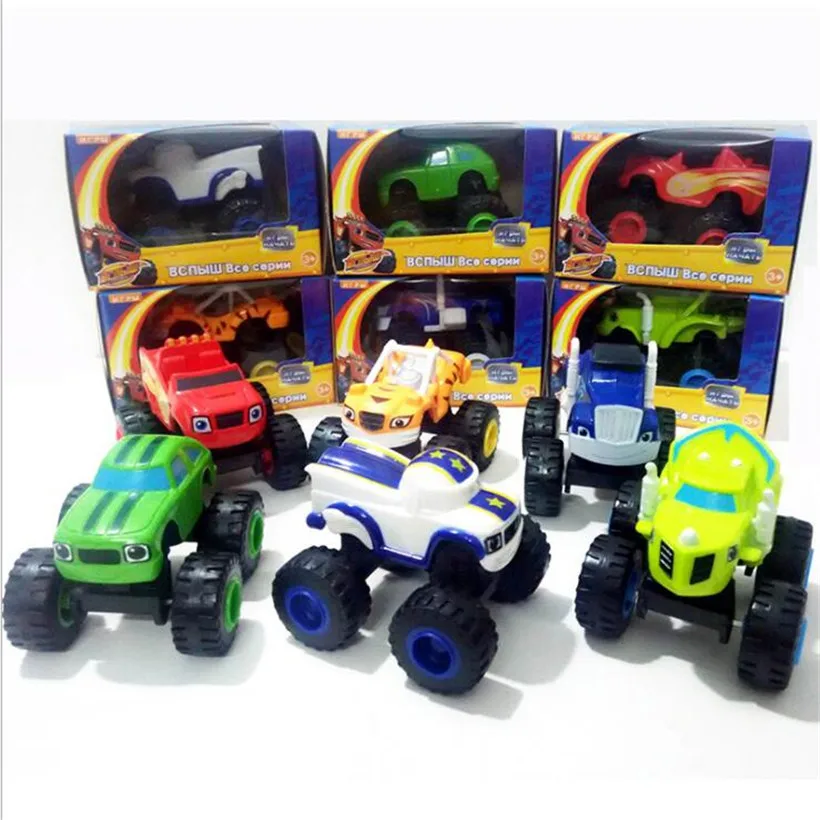 Desenhos animados blaze e monstro máquinas o monstro blaze os suvs o  brinquedo de pelúcia carros