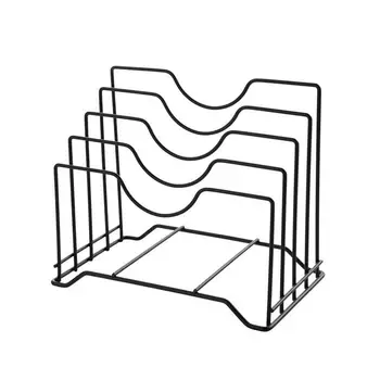

Multi-layer Kitchen Shelf Holder Metal Pot Lid Rack Plate Drainer Stand Pot Cover Frame Chopping Board Knife Board Organizer