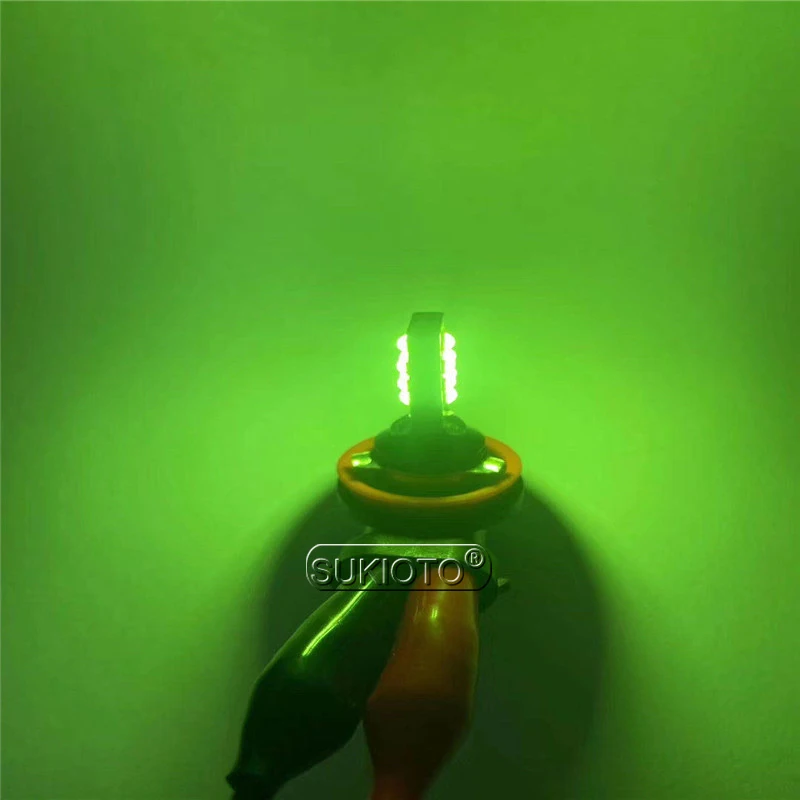 SUKIOTO 2PCS 2020 New Super Bright H4 LED Fog Lamps H7 H8 H11 9005 HB3 9006 HB4 Lemon Green Car Light Fog Running Bulb (4)
