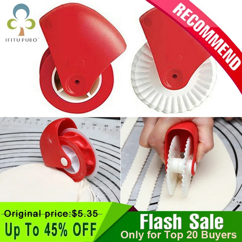 

Pastry Wheel Decorator Cutter for Pie Crust Pasta Puff Pastry Fondant Mould Baking Tools Kicthen Accessories GYH