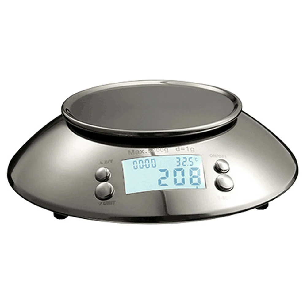 Съемный из нержавеющей стали цифровой с чашей Многофункциональный ЖК-дисплей Питание от батареи будильник кухонные весы Домашний Электронный
