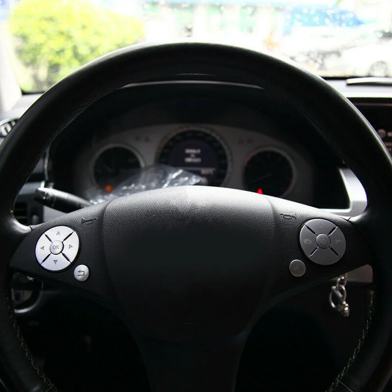 Комплект стикеров на кнопку рулевого колеса для Mercedes-Benz C/E/S W204/W212