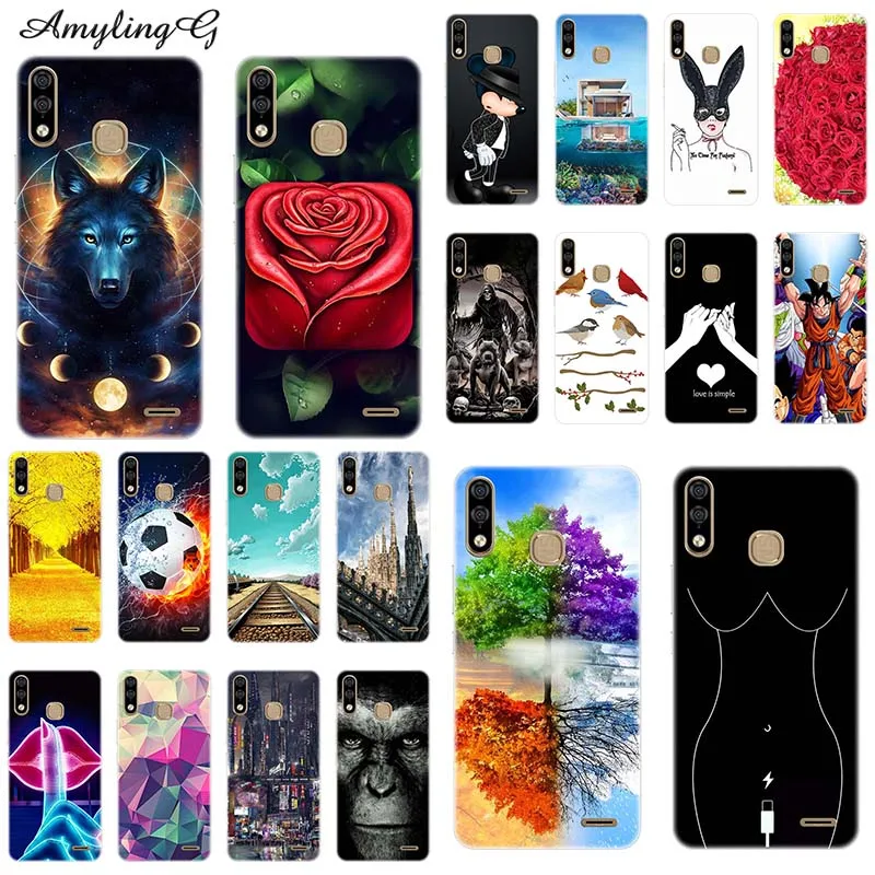 

Phone Case For Tecno Spark3 KB7 6.2" Print For Tecno Spark 3 Colorful For Tecno KB7 Paint Wolf Cartoon Phone Shell Silicone Bag