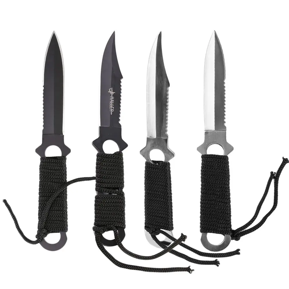 

Pointed Head/Arc Head Knife Stainless Steel Diving Straight Knife Outdoor Survival Pockets Knife Camping Hiking Tactical Knife