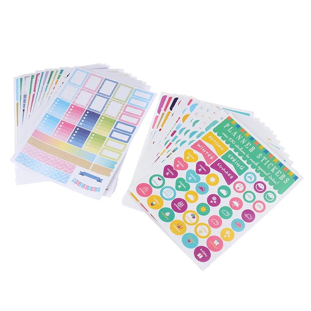 2Sheet Desk Wall Calendar Event Stickers Notebooks Diary Monthly