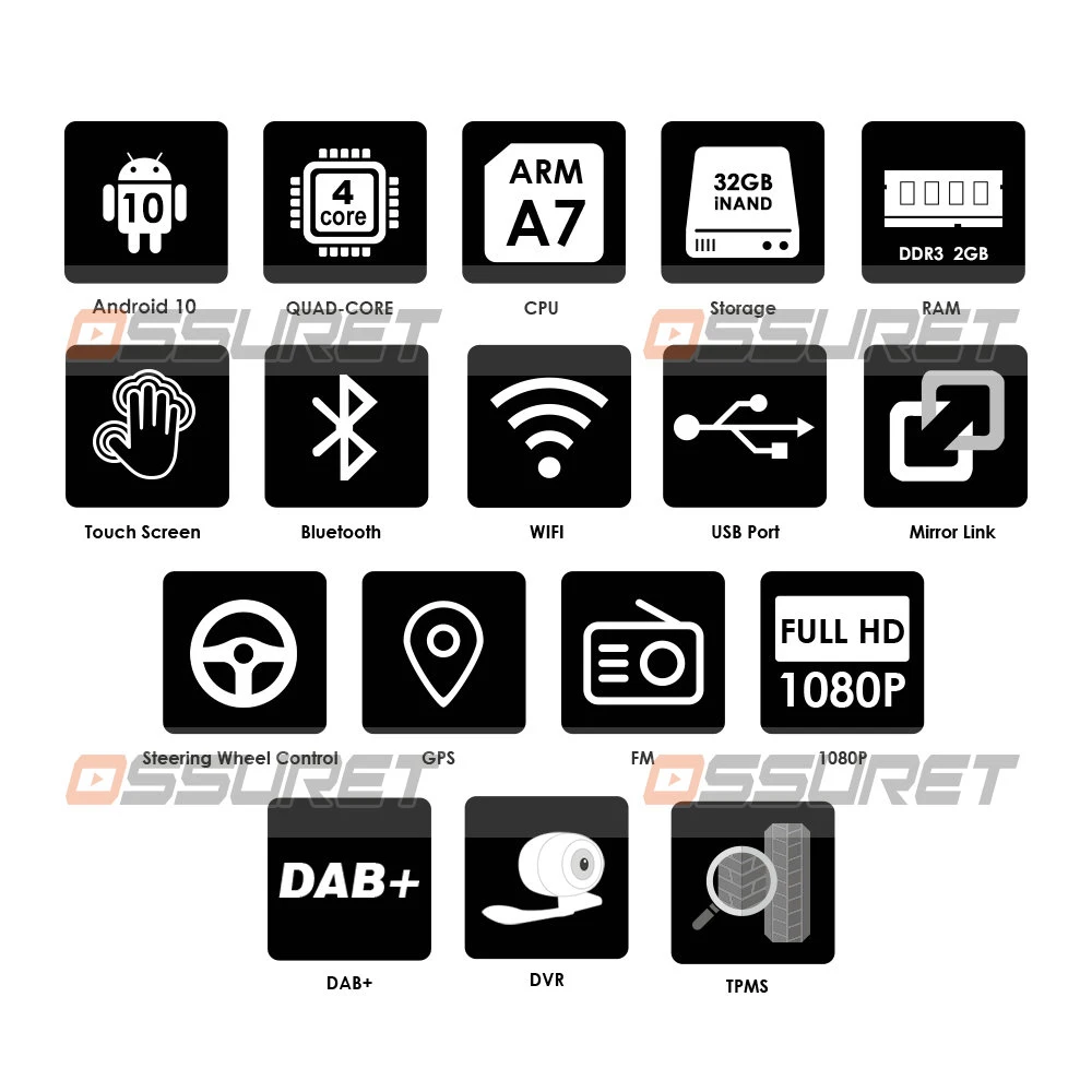 US $100.60 2 Din Android 10 Car Radio Stereo Multimedia GPS Navigation For Ford Focus 2 3 20042011 Exi MT WiFi Car DVD DVR 2G32G 4G LET