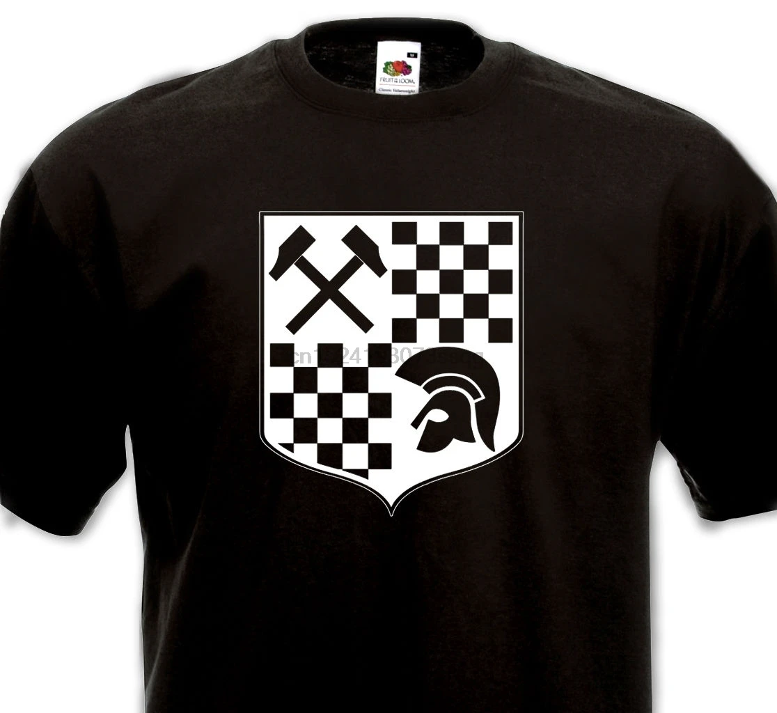 Футболка Blason SKA Damiers Casque Trojan Marteaux футболка для работы класса Skinhead Reggae Gift Print T-shirtHip