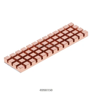 

Pure Copper Heatsink Cooler Heat Sink Thermal Conductive Adhesive for M.2 2280 PCI-E NVME SSD 70x20MM Thickness 1.5/2/3/4MM
