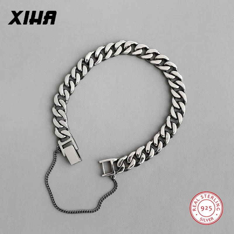 925 пробы, серебряные, Boho, персонализированные браслеты с подвесками для женщин, дизайнерские ювелирные изделия, роскошная кубинская цепочка, пара браслетов для влюбленных