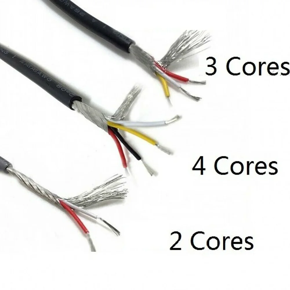 2/3/4 Core PVC Shielded Wire Cable UL2547 Audio Signal Wires Tinned Copper 