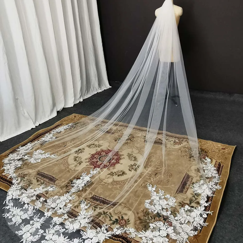 Customized High Quality Vintage Wedding Veil 3.5M Long