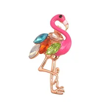 Цвет конский глаз масло падение Фламинго стандартная брошь деликатная маленькая брошь на корсаж Кошки Одежда универсальные аксессуары