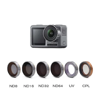 

DJI OSMO ACTION Camera Lens Filter Set ND8 ND16 ND32 ND64 CPL UV Circular Polarizer Optical Glass Camera Filter Lens Accessories