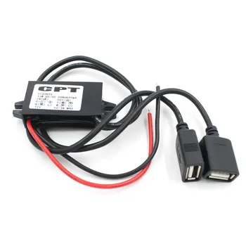 

Car Charger Dual USB Step-down Module Navigator Driving Recorder Car Power Converter 12v to 5v