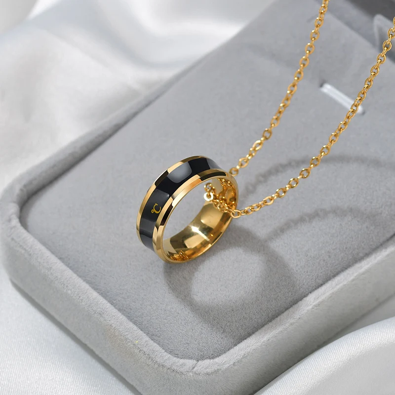 ELSEMODE титановое стальное кольцо для измерения температуры для женщин мужское крутое обручальное кольцо-Ретро Охотники за приведениями Masculino подарок для влюбленных