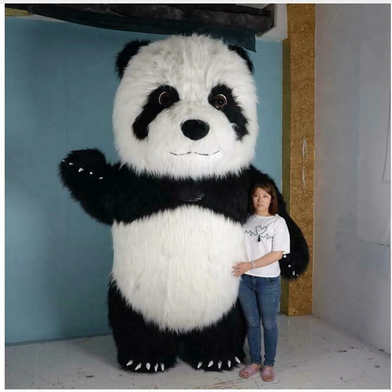 

Panda Mascot Costume Inflatable Set Birthday Gift 2.6m/3m Advertising Mascot Adult Cosplay Fursuit Halloween Performance Costume