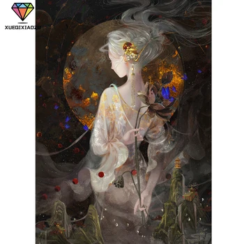 

5D Diamond Painting Beautiful Girl CD125 Cross Stitch Home Decoration DIY Point Diamond Embroidery Mosaic Gift5D Diamond Paintin
