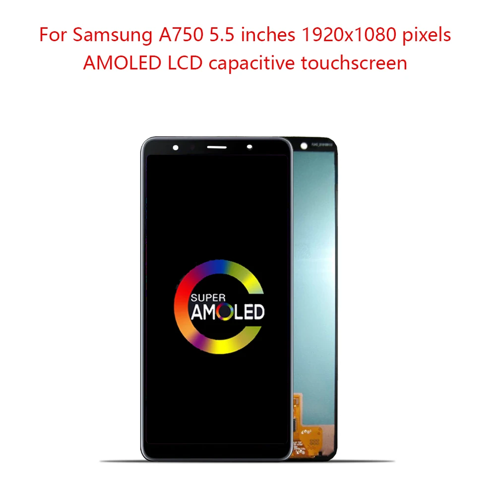 6," Super AMOLED 800*480 для Samsung Galaxy A7 A750 A750F A750FD дигитайзер ЖК-дисплей сенсорный экран ЖК-дисплей сборка