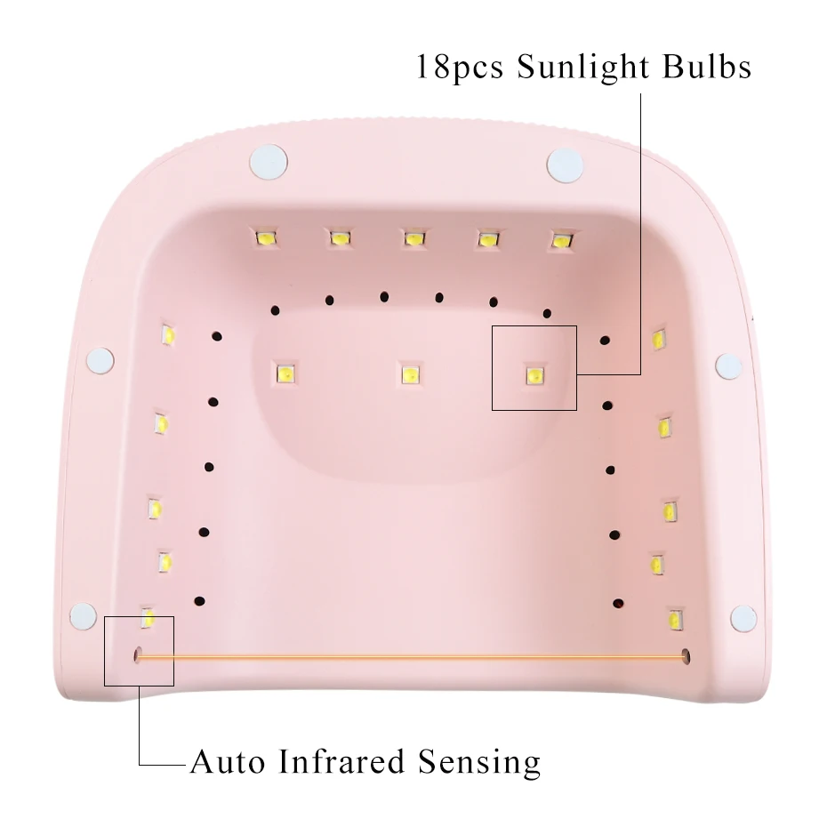 48W Professional UV Lamp LED Sunlight Nail Dryer Lamp Fast Curing For All Gel Polish Nail Art Tool Smart Timing Equipment BE1504